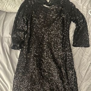 Black Sequin Dress